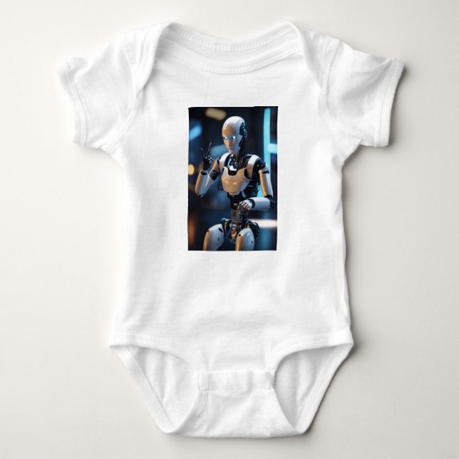 CyberTee Lab: Bold Designs for Robot Lovers Baby Bodysuit (Front)