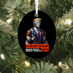 CyberTrump 2076 Make Mars Great Again Metal Tree Decoration