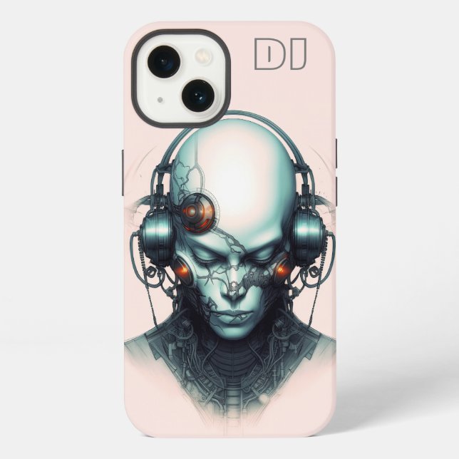 Cyborg Cyberpunk Dj iPhone Case (Back)