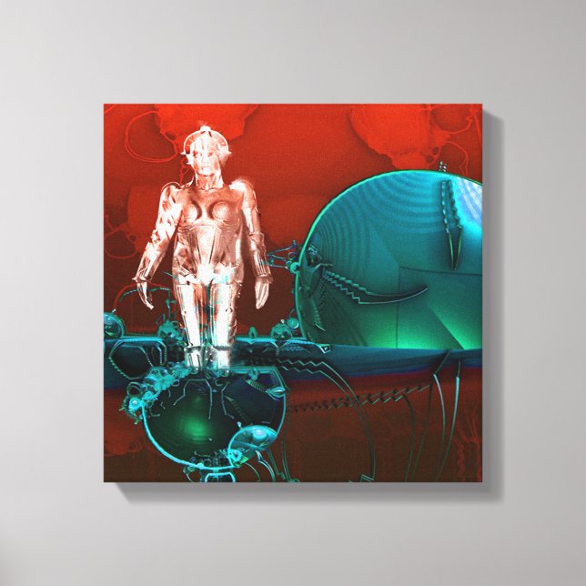 Cyborg factory canvas print (Front)