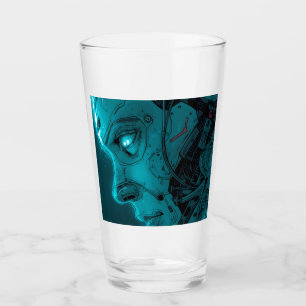 CYBORG ROBOTIC HEAD Beer Glass