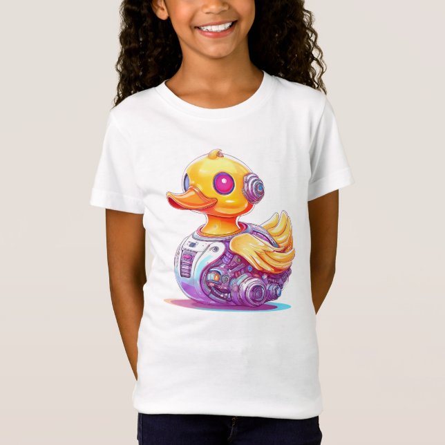 Cyborg Rubber Duck Kids T-Shirt (Front)