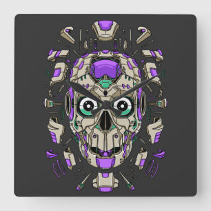 Cyborg Square Wall Clock