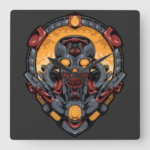 Cyborg Square Wall Clock