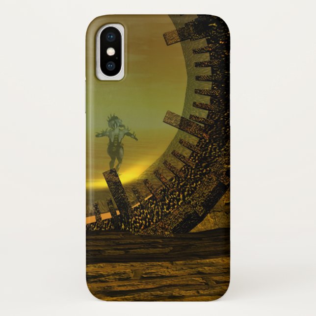 CYBORG TITAN,DESERT HYPERION Science Fiction Scifi Case-Mate iPhone Case (Back)