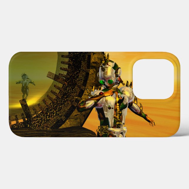 CYBORG TITAN,DESERT HYPERION Science Fiction Scifi Case-Mate iPhone Case (Back (Horizontal))