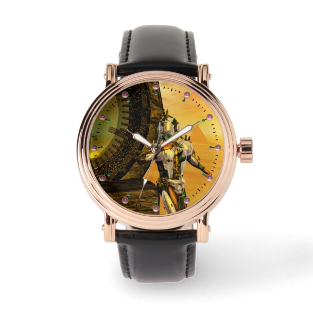 CYBORG TITAN,DESERT HYPERION Science Fiction Scifi Watch (Front)
