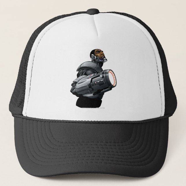 Cyborg & Weapon Bust Trucker Hat (Front)