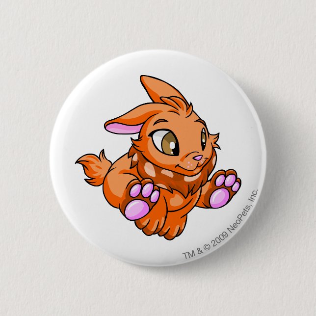 Cybunny Orange 6 Cm Round Badge (Front)