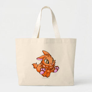 Cybunny Orange Large Tote Bag