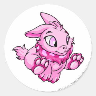 Cybunny Pink Classic Round Sticker