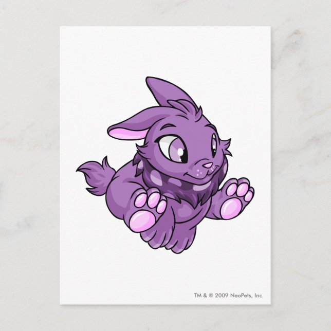 Cybunny Purple Postcard (Front)