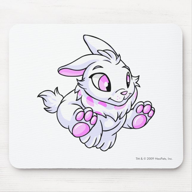 Cybunny White Mouse Pad (Front)
