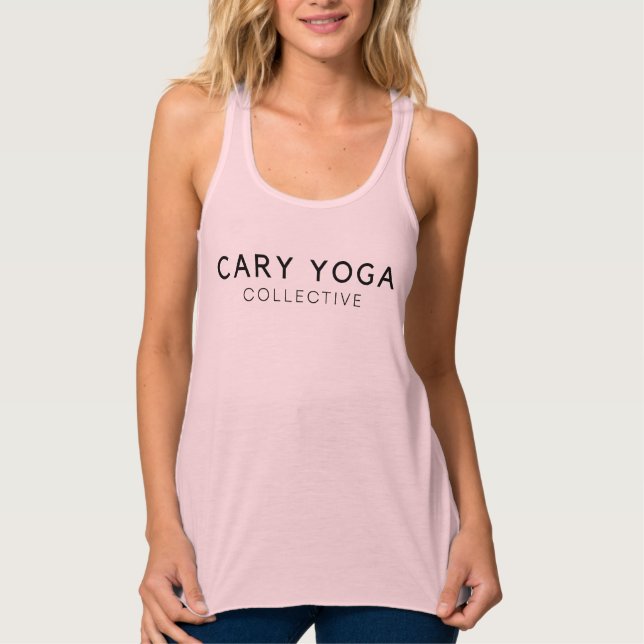 CYC Simple Pink Tank - Black Writing (Front)
