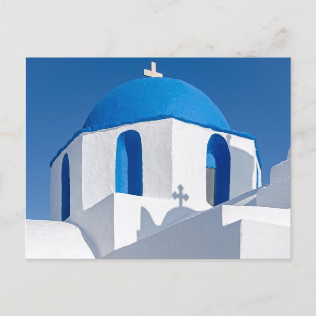 Cyclades Greek Church Dome Postcard (Front)