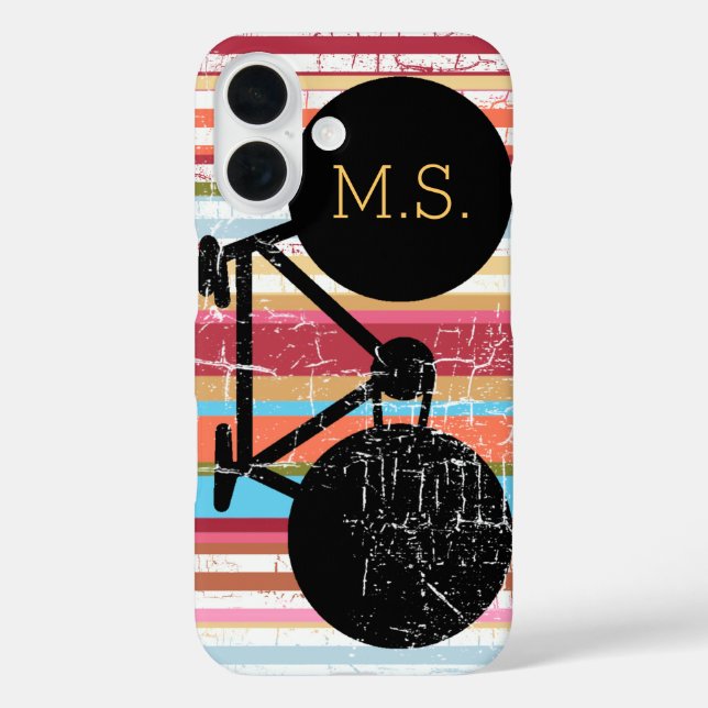 Cycle . black-bike & stripes personalised Case-Mate iPhone case (Back)