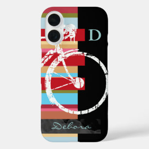 cycle/cycling & stripes personalized iPhone 16 case