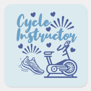 Cycle instructor Gift for Bike Lover Square Sticker