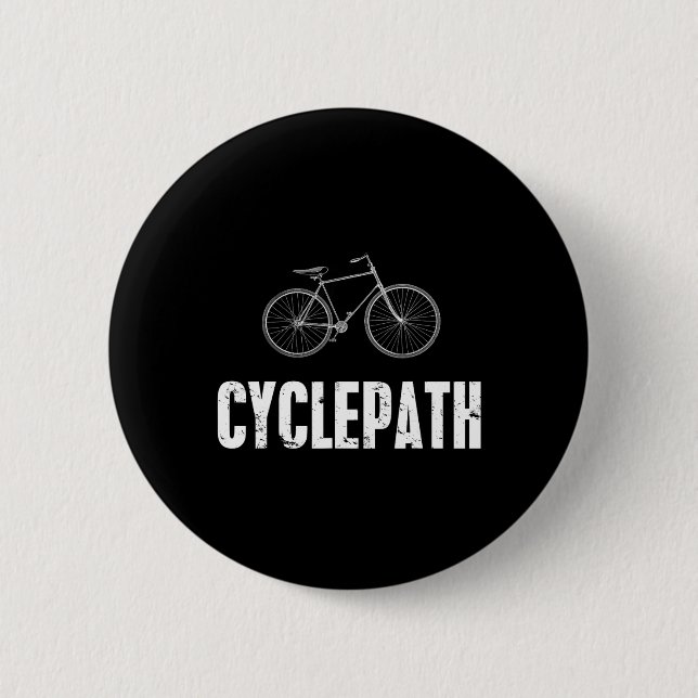 Cycle-path Funny Cycling Mountain Biking Cyclists  6 Cm Round Badge (Front)