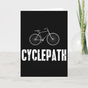 Cycle-path Funny Cycling Mountain Biking Cyclists  Card
