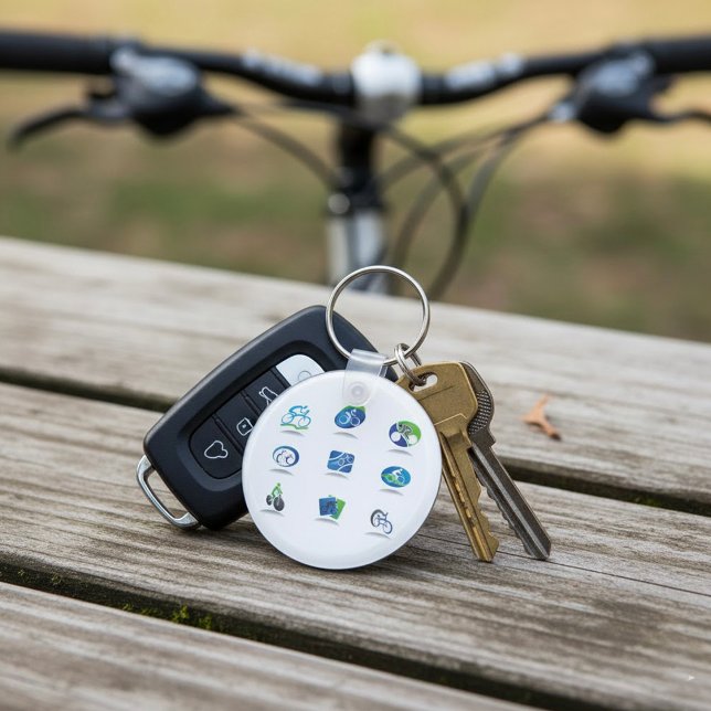 Cycle Racing Icons Key Ring (Creator Uploaded)