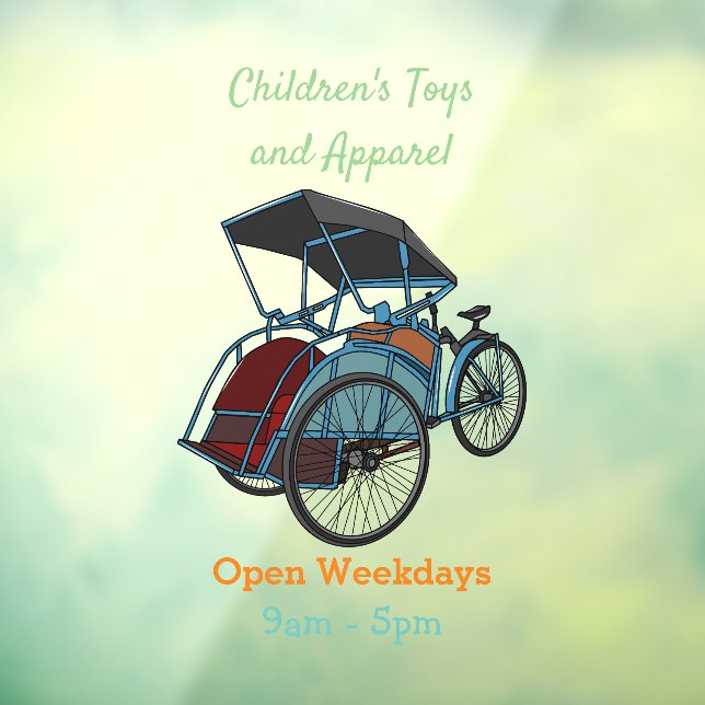 Cycle rickshaw cartoon illustration (Sheet 3)