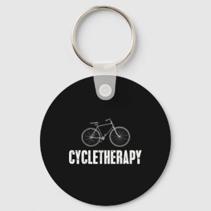 Cycle-therapy Funny Cycling Mountain Biking Cyclis Key Ring