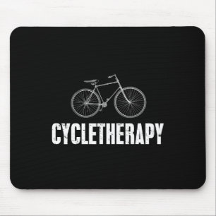 Cycle-therapy Funny Cycling Mountain Biking Cyclis Mouse Pad