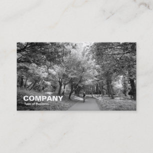 Cycle Way B&W Business Card