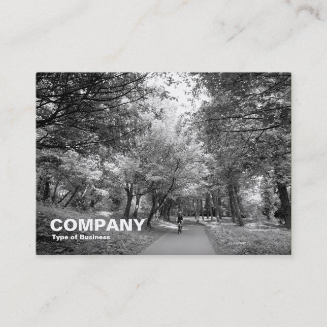 Cycle Way B&W Business Card (Front)