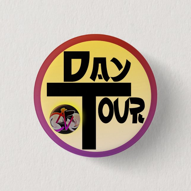 CycleNuts Day Tour Button (Front)
