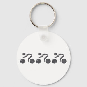 Cyclers in Grey Key Ring