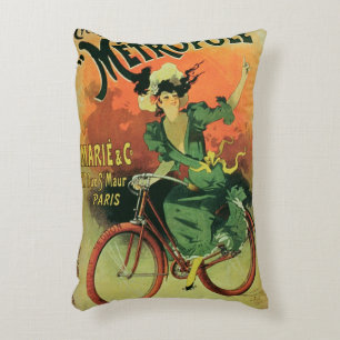 'Cycles de La Metropole', Marie & Co. (colour lith Decorative Cushion