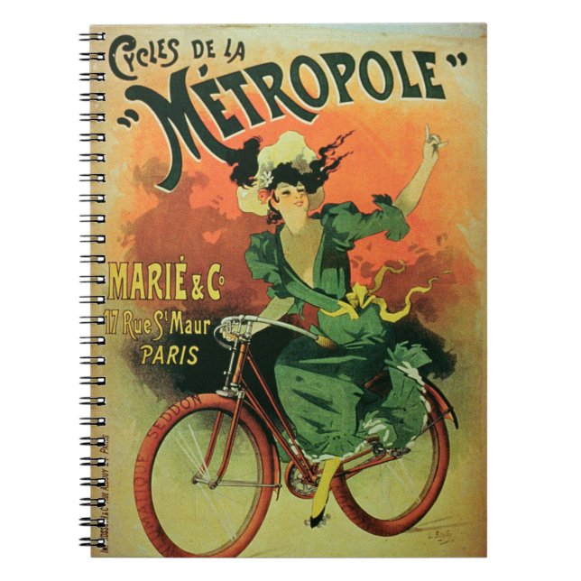'Cycles de La Metropole', Marie & Co. (colour lith Spiral Notebook (Front)