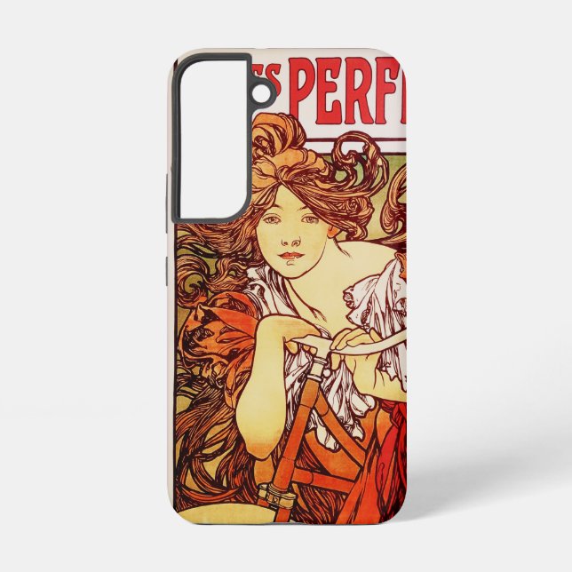 Cycles Perfecta by Alphonse Mucha Samsung Galaxy S22 Case (Back)