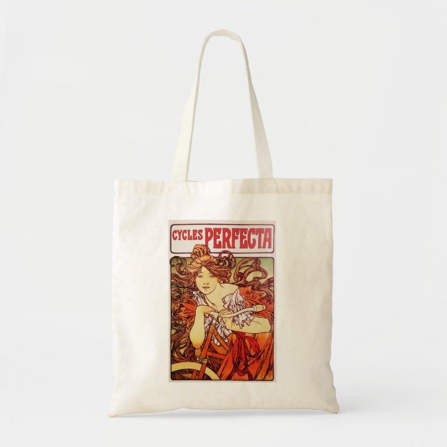 Cycles Perfecta by Alphonse Mucha Tote Bag (Front)