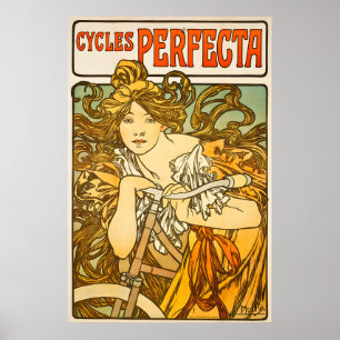 Cycles Perfecta Vintage Bicycle Poster Prints - by