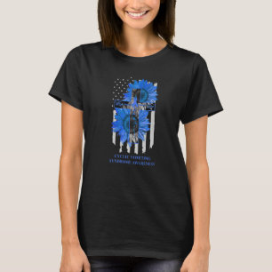 Cyclic Vomiting Syndrome Faith Hope Love Blue Ribb T-Shirt