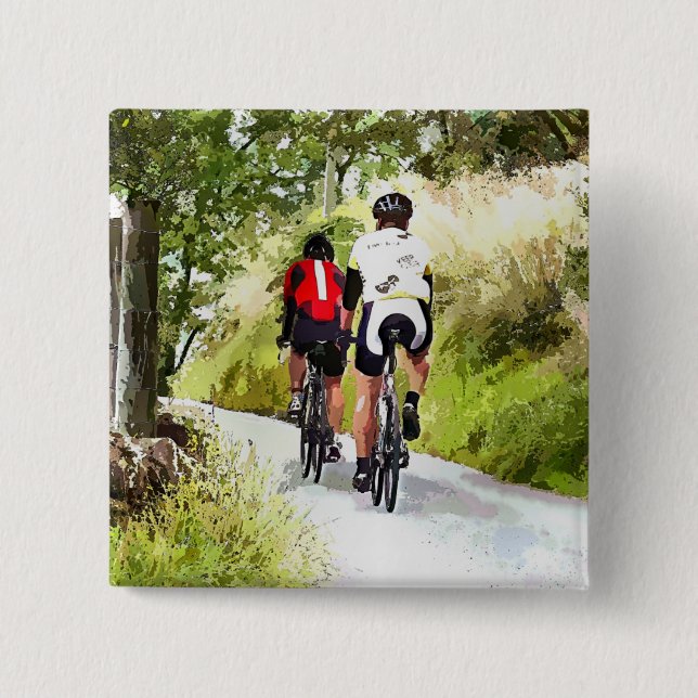 CYCLING 15 CM SQUARE BADGE (Front)