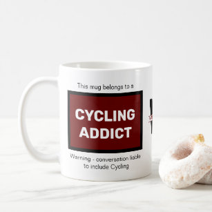 Cycling Addict Add Your Name Monogram Initial Coffee Mug