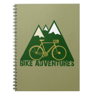 cycling adventure - bikes spiral notebook