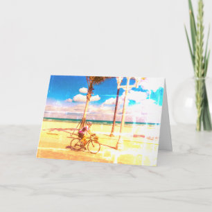 Cycling along the Beach Card