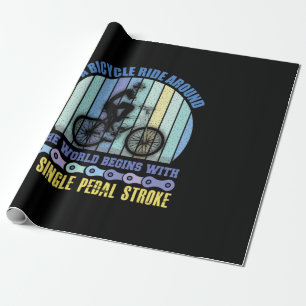 Cycling Art A Bicycle Ride Around Wrapping Paper