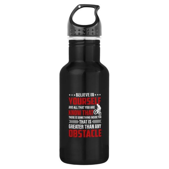 Cycling Art Believe In Yourself 532 Ml Water Bottle (Front)