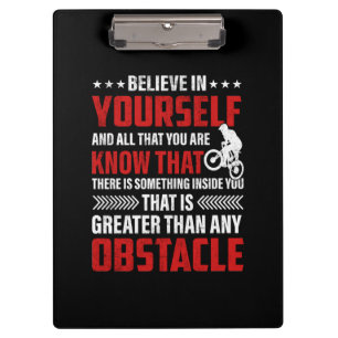 Cycling Art Believe In Yourself Clipboard