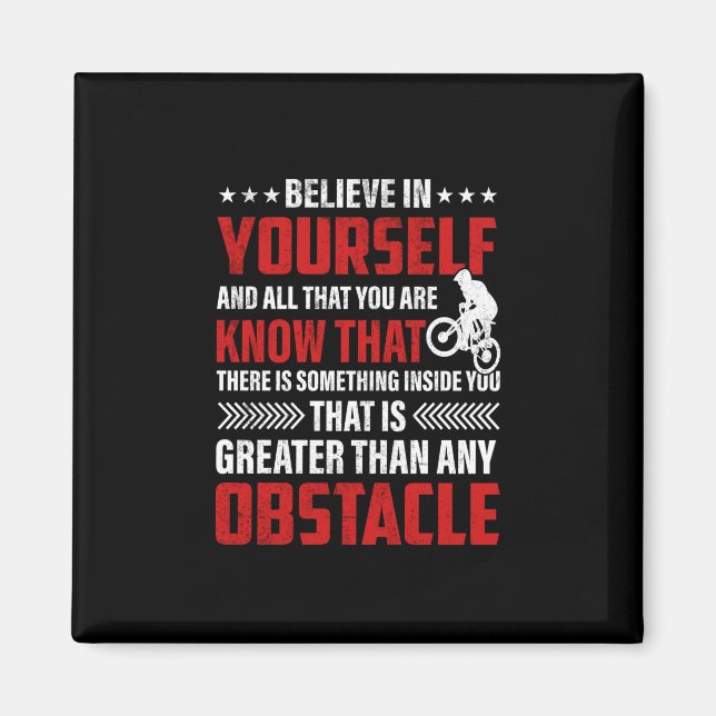 Cycling Art Believe In Yourself Magnet (Front)