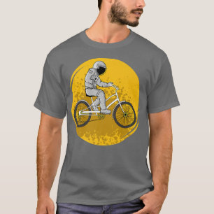 cycling Astronauts cruiser bike shopper men Biker  T-Shirt