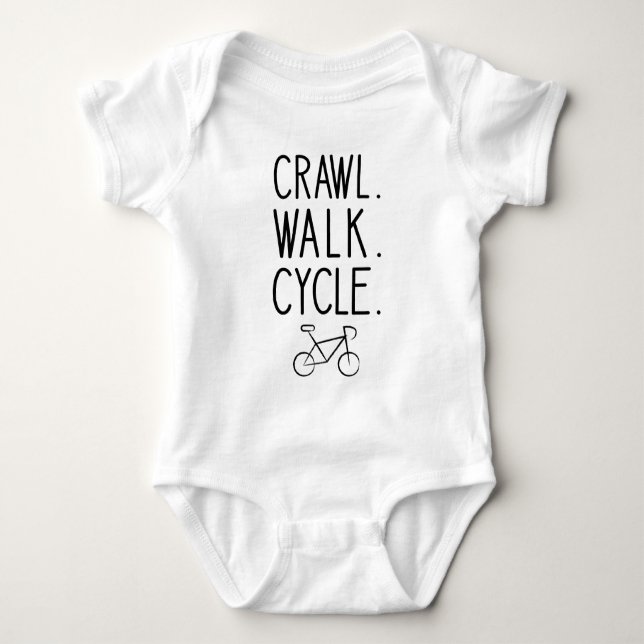 Cycling Baby, Crawl Walk Cycle Baby Bodysuit (Front)