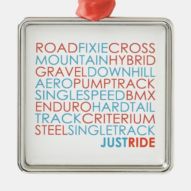 Cycling Bicycles Bikes Mountain Bike Just Ride Metal Tree Decoration (Front)