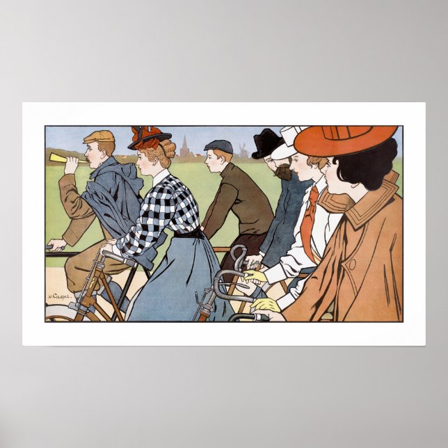 Cycling, Bicycles, Van Caspel Poster (Front)